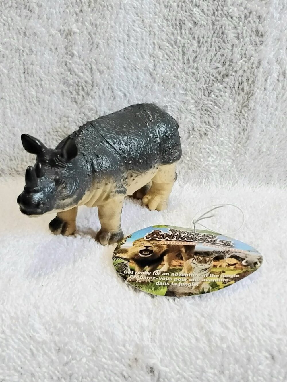 4/$20 High Quality Large 5" Long Wild Animals Rhino BNWT!!